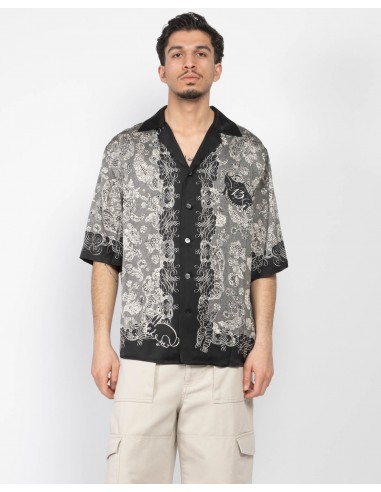 Print Button Up T-Shirt