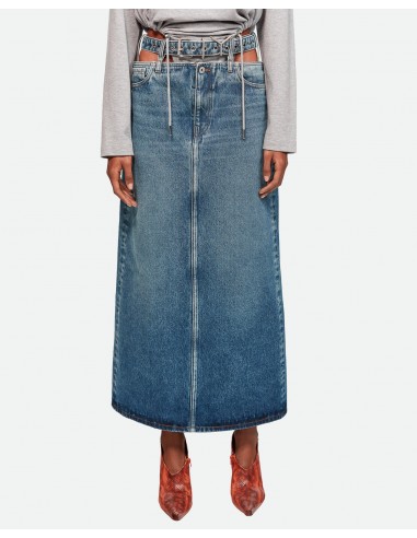 Y Belt Denim Skirt