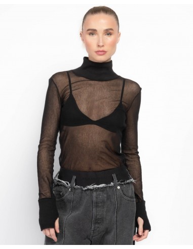 Mesh Long Sleeve Turtleneck