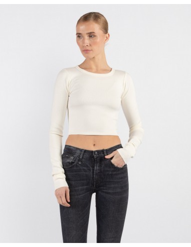 Cropped Long Sleeve Fitted Top