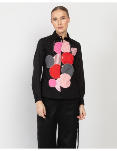 Abstract Circle Patch Shirt