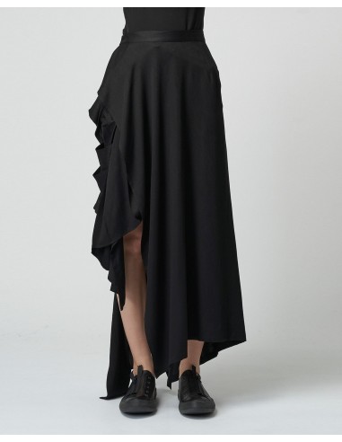 Pleated Asymmetric Skirt