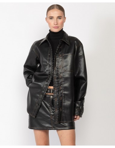 Hook & Eye Leather Shirt