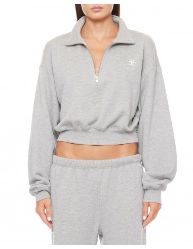 Crop Half-Zip Sweatshirt