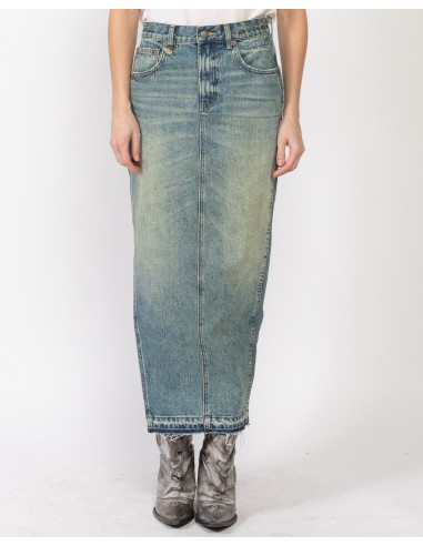 Side Slit Denim Skirt