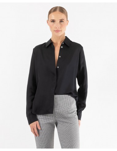 Long Sleeve Slim Silk Shirt