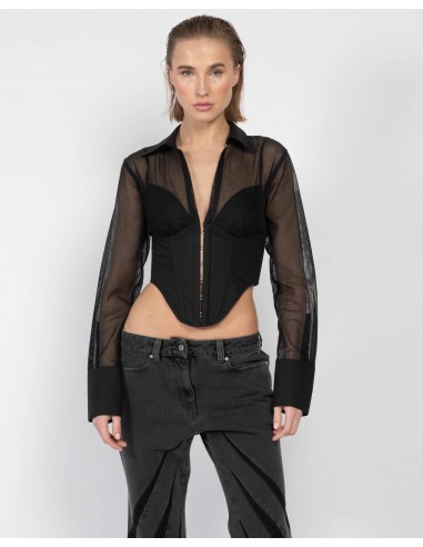 Grid Corset Shirt