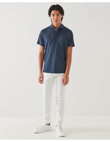 Short Sleeve Diamond Print Polo